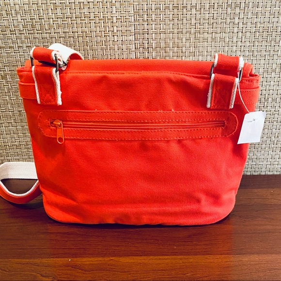 🌟HP🌟VTG 1990s NEW! Orange Canvas Messenger Style Shoulder Bag by Amanda Smith - Picture 10 of 12